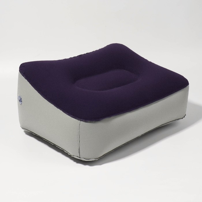 Подушка надувная, 37 &times; 28 &times; 15 см, цвет синий/серый