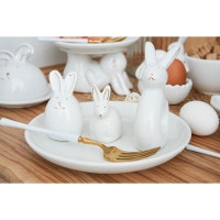 Блюдо &laquo;Зайка в золотом&raquo;, d=20,5 см, цвет белый