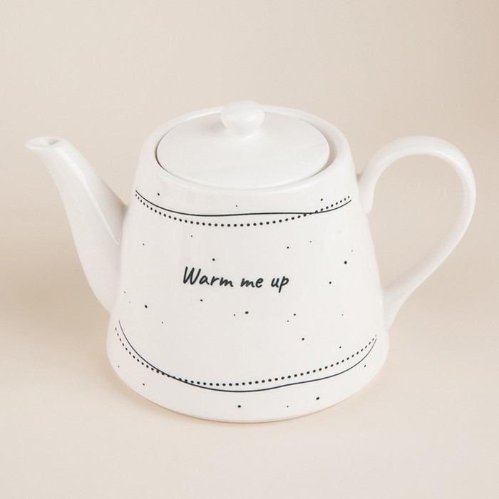 Чайник заварочный фарфоровый SL Home &laquo;Милый дом&raquo;, 900 мл, 21&times;13,8&times;13,5 см, цвет белый