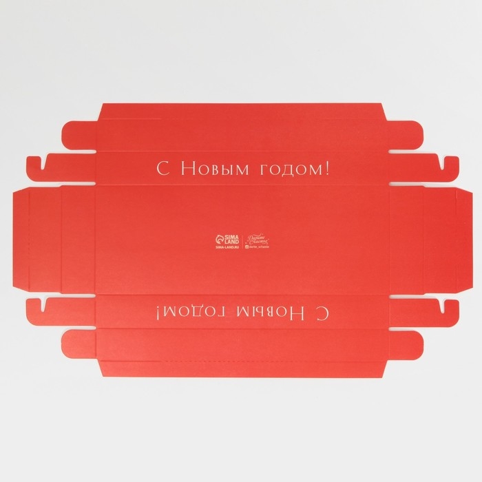 Коробка для десерта &laquo;Новогодний красный&raquo;, 26, 2 х 8 х 9,7 см, Новый год