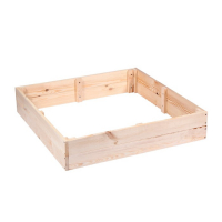 Песочница детская деревянная, без крышки, 100 &times; 100 &times; 20 см, без покраски, сосна, Greengo