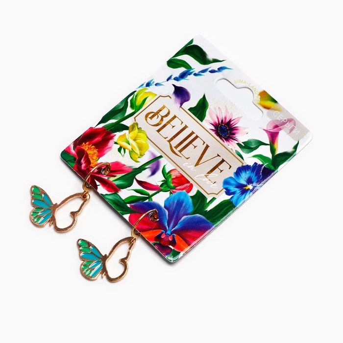 Серьги "Люби", 6 х 7 см