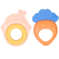 Набор погремушек с прорезывателем &laquo;Овощной микс&raquo;, 2 шт