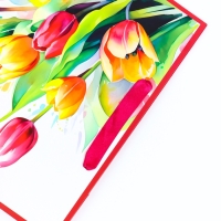 Пакет подарочный ламинированный вертикальный &laquo;С праздником!&raquo;, M 26 &times; 32 &times; 12 см