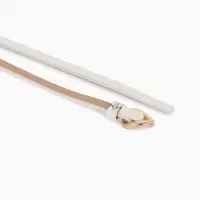 Ремень жен 01-01-01-07, Июнь2514, 1*0,3*110 см, без винта, пряж золото, затяж, белый