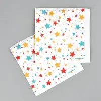 Салфетки бумажные однослойные &laquo;Звезды&raquo;, 24&times;24 см, 50 шт.