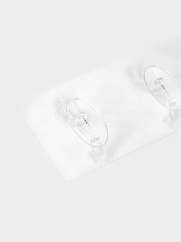 Крючки настенные самоклеящиеся, 6 крючков на общей гибкой прозрачной основе