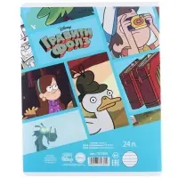 Тетрадь в линейку 24 листа, 5 видов МИКС, обложка мелованный картон, &laquo;Гравити Фолз&raquo;