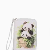 Кошелек дет 07-01-01 Июнь2530 медведь, 12*1,5*9 см, 2 отд+отд/молн, д/карт, белый