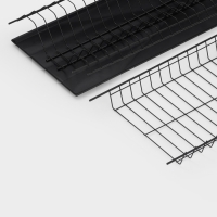 Сушилка для посуды с поддоном для шкафа 80 см, 76.5&times;25.6 см, чёрная