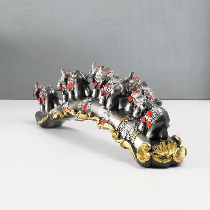 Сувенир "7 слонов на дуге со стразами" 29,5&times;7&times;5 см