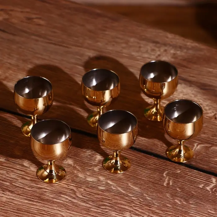 Набор 6 рюмок на подносе 24х17 см