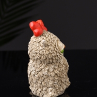 Набор фигур "4 совы на подносе" размер 20х10х10 см, бежевый