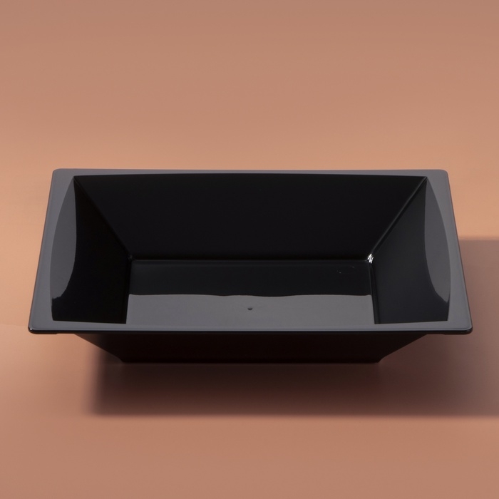 Тарелка пластиковая одноразовая, 17,2&times;17,2 см, квадратная, глубокая, МИКС