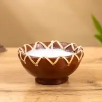 Свеча в керамической чаше, 9&times;9&times;4 см