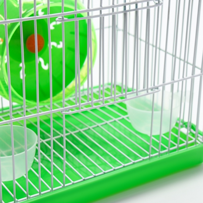 Клетка для грызунов укомплектованная RT-2q, 22 х 16 х 20 см, зелёная (фасовка 30 шт)