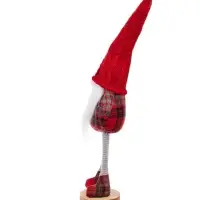 Фигура текстиль &laquo;Гном в красном&raquo; 55 см, 1 LED, от батареек AG13&times;3, свечение тёплое белое