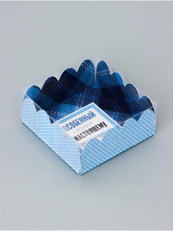 Коробка для печенья, &laquo;Настоящему мужчине&raquo;, 7&times;7&times;3 см