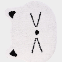Коврик Доляна White Cat, 50.5&times;61 см, ворс 1.5 см, микрофибра, белый