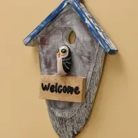 Панно "WELCOME" дерево 15х3х20 см, цв. белый