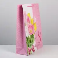 Пакет подарочный ламинированный, упаковка, &laquo;8 марта&raquo;, L 31 х 40 х 11.5 см