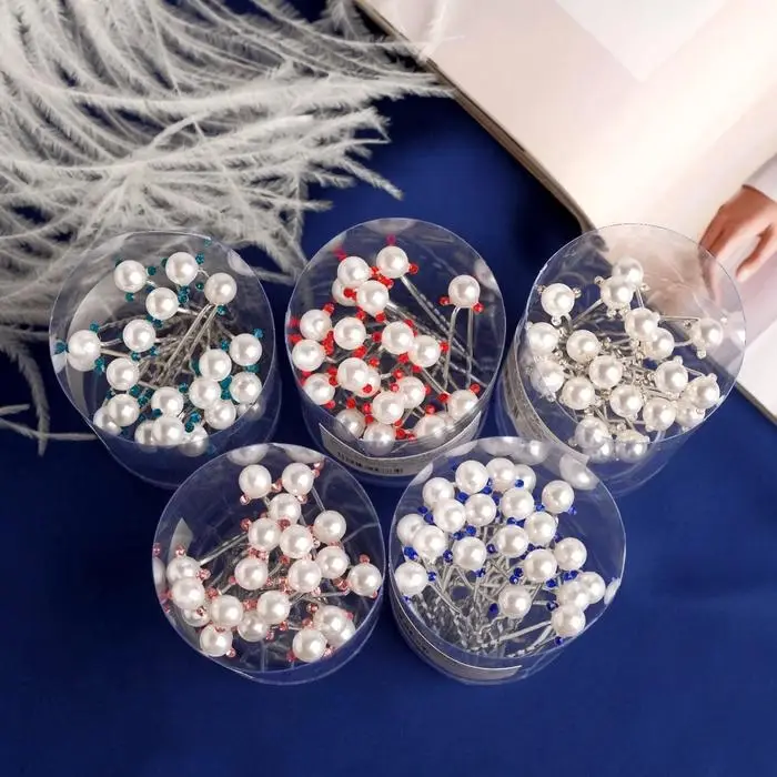 Шпилька для волос &laquo;Бусинка&raquo;, стразы, 0.8&times;6 см, МИКС