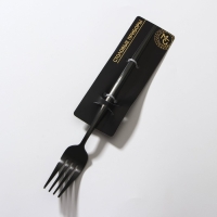 Вилка столовая из нержавеющей стали Magistro &laquo;Фолк&raquo;, h=22 см, цвет чёрный