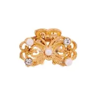 Крабик для волос &laquo;Морская сказка&raquo;, бантик, 2.5 см, золото