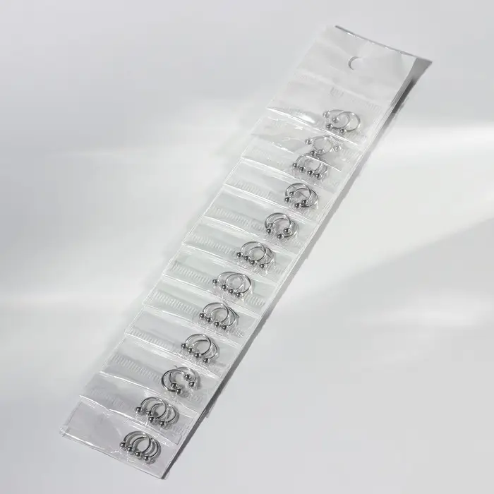 Пирсинг в бровь циркуляр, шар, d=8 мм, пара, цвет серебро