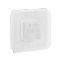 Держатель настенный, 2 шт, ТУНДРА, с клейкой поверхностью, 60х60х10 мм, прозрачный