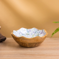 Салатник "Оттенки сирени" дерево манго 20х20х8 см