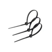 Хомут нейлоновый для стяжки, ТУНДРА, 2.5&times;100 мм, черный, 25 шт.