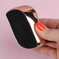 Стеклянная нано-тёрка для ног, 9 &times; 6,5 &times; 3 см, в картонной коробке, цвет золотистый