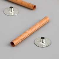 Фитиль для свечи дерево с металлическим держателем круглый набор 2 шт 0,6х6,5 см