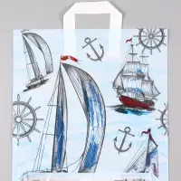 Пакет "Парус", полиэтиленовый с петлевой ручкой, 38 х 42 + 3 см, 37 мкм