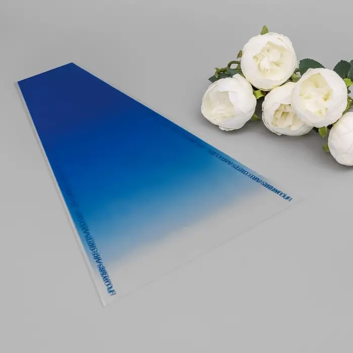 Пакет конус для цветов, &laquo;Переход&raquo;, 29+10&times;45 см, королевский синий