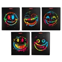 Тетрадь 48 листов, в клетку &laquo;Смайлы&raquo;, мелованный картон, МИКС