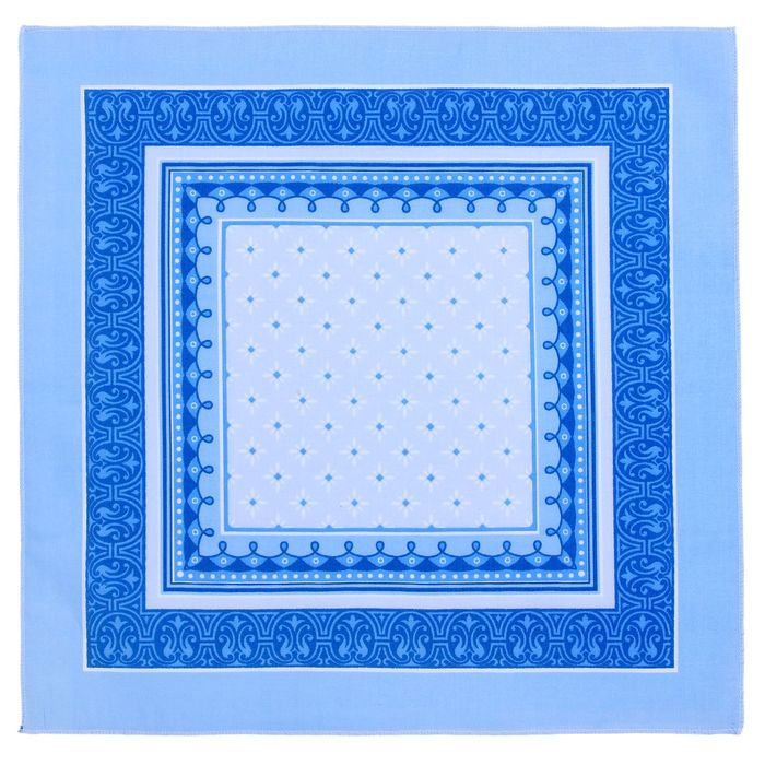Мужские носовые платки "Этель" размер 30х30 см, (набор 12 шт,), цвет синий, рисунок МИКС