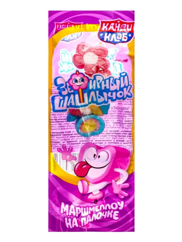 Зефир "Зефирный шашлычок", на палочке в банке, 12 г