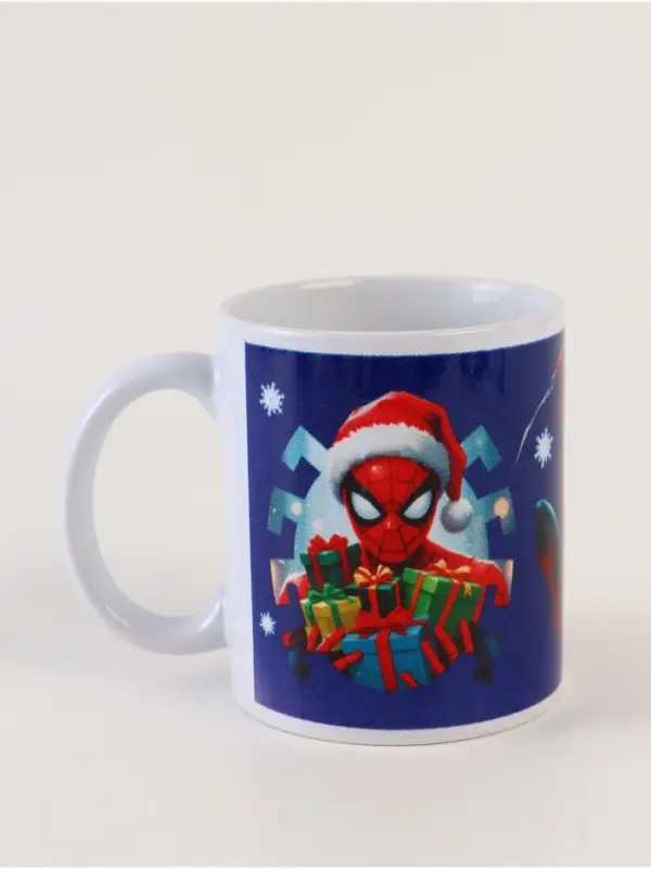 Кружка новогодняя сублимация 320 мл, Человек-паук