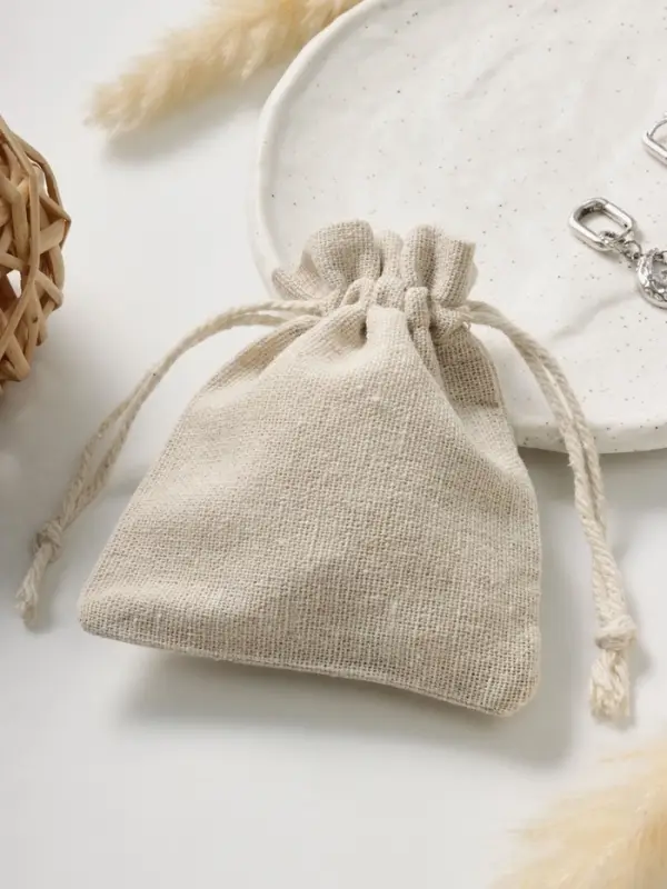 Мешочек подарочный &laquo;Лён&raquo; 10&times;12, бежевый