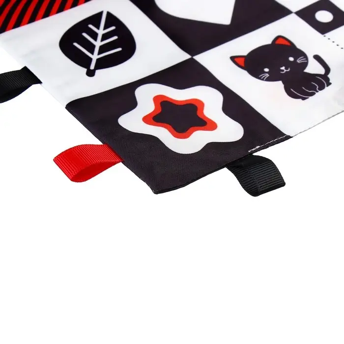 Петельки. Платочек - шуршалка по методике Г. Домана &laquo;Мои первые цвета&raquo;, 20х20см, Крошка Я