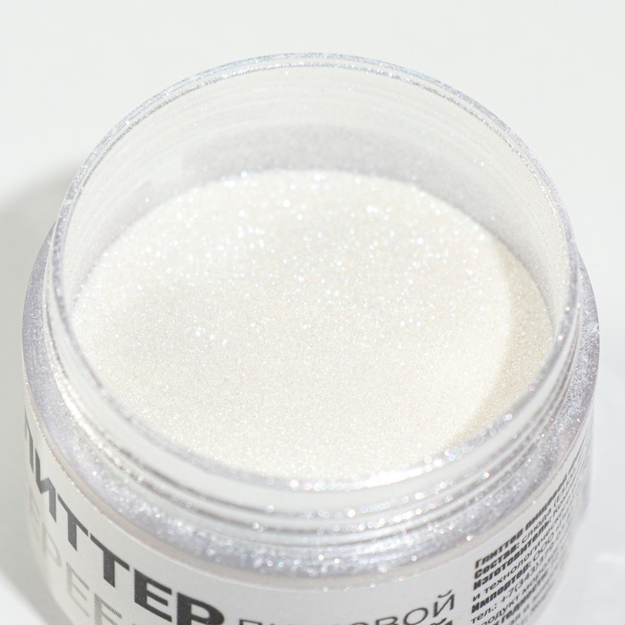 Глиттер кандурин пищевой КондиМир "Серебро", 30 фракция 30-100 &micro;m, 5 г