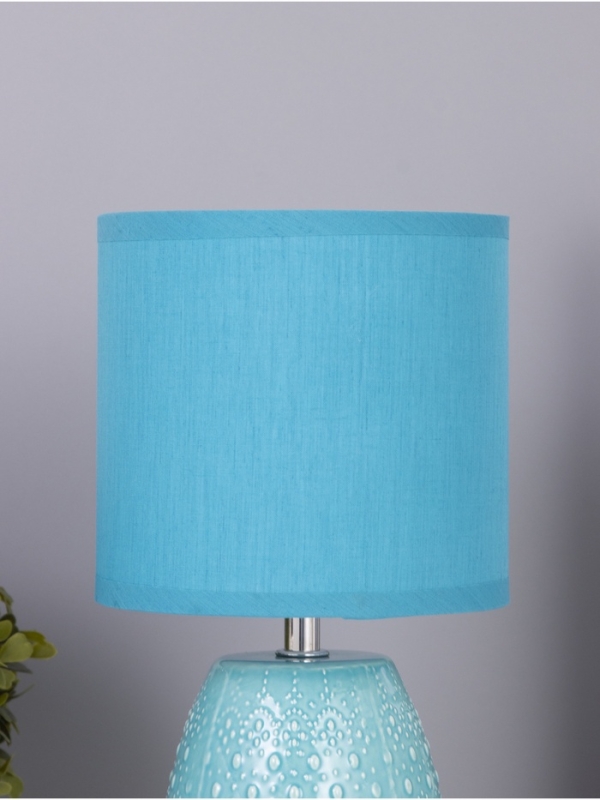 Лампа настольная "Масаки" 1х40Вт Е14 синий 15х15х30см
