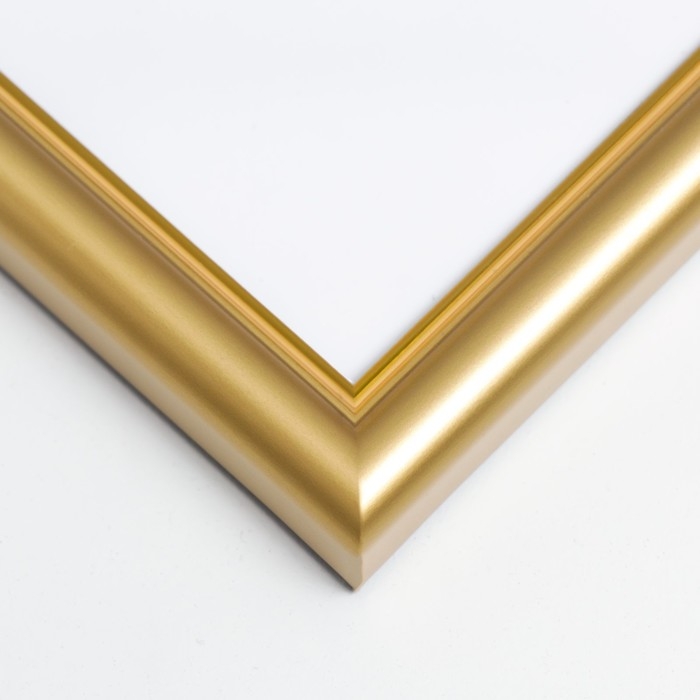 Фоторамка пластик "МИРАМ" 15х15 см золото (пластиковый экран)