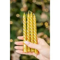 Набор свечей Новогодний 8 шт,  1,5 см х 1,5 см х 15 см