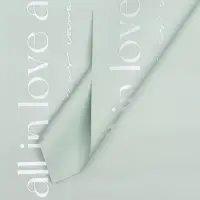 Пленка для цветов матовая, &laquo;Любовь&raquo;, 58&times;58 см, зелёный