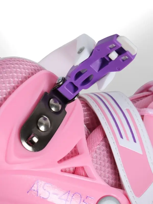 Коньки детские раздвижные BlackAqua, р. 26-29, для фитнеса, розовые