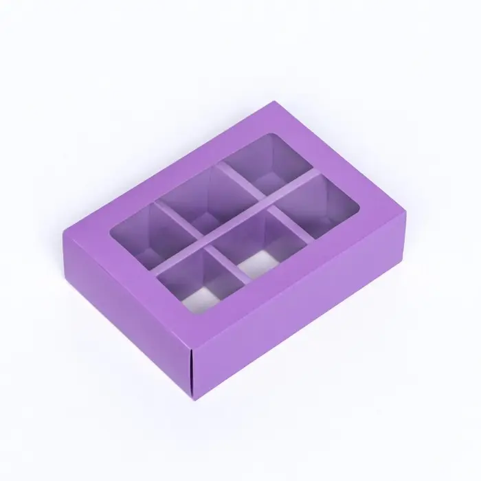 Коробка для 6 конфет, сиреневый, 13.7&times;9.85&times;3.86 см