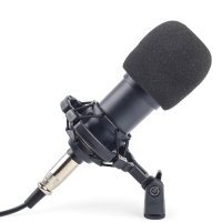 Микрофон конденсаторный Music Life черный: кабель, ветрозащита, стойка